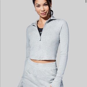 ALALA HEATHER GREY RISE ZIP UP